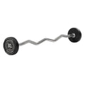 Titan Fitness Rubber Curl Fixed Barbells, Pre-Loaded Weight Bar for Strength Training & Weightlifting - color: EZ Curl Fixed Barbell, size: 30 LB