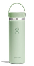 Hydro Flask Water Bottle - Insulated Stainless Steel - Wide Mouth Flex Lid, Non Spill, Leakproof and Refillable in 20 Oz Aloe Green - color: Aloe, style: 20 Oz