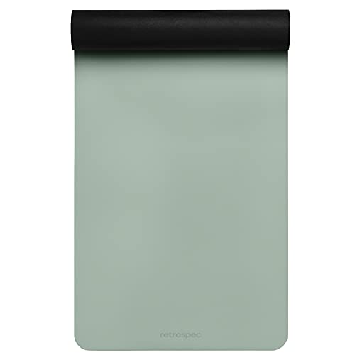 Retrospec Laguna 5mm Yoga Mat - Fitness Mat for Women, Men & Children, Slip-Resistant and Moisture Absorbing Exercise Mat for Home, Pilates, Yoga and Floor Workouts - color: Sage