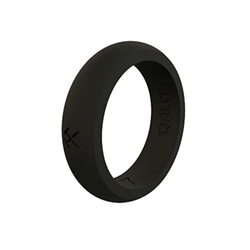 Women's Black Classic Quality Silicone Ring Size 04 - color: Black - Pick & Axe, size: Size 4
