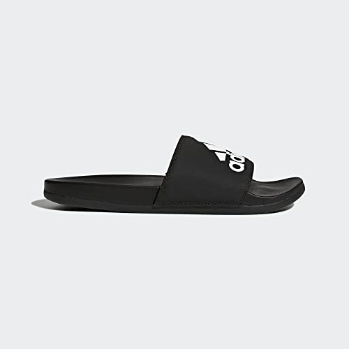 adidas Women's Adilette Comfort Slides - color: Black/Black/White, size: 18 Women/17 Men