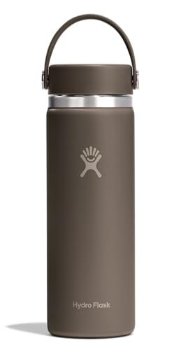 Hydro Flask Water Bottle - Insulated Stainless Steel - Wide Mouth Flex Lid, Non Spill, Leakproof and Refillable in 20 Oz Sandpiper - color: Sandpiper, style: 20 Oz