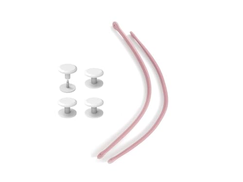 Replacement Straps for S/M Rubber Beach Bag, Replacement Handles with 4 Snaps, EVA Bag Strap Replacement - color: Bubble Pink