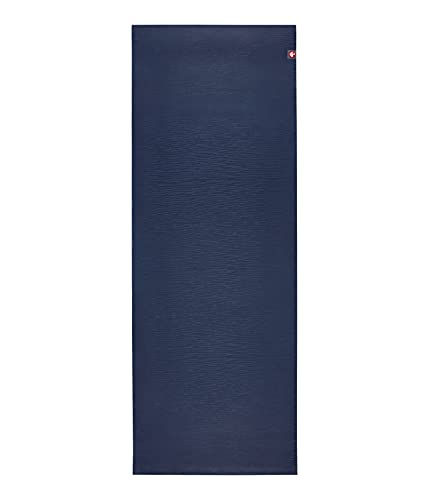 Manduka eKO Yoga Mat - Natural Rubber | Eco-Friendly | Soft Textured Surface| Natural Next-to-Skin Feel - color: Midnight, size: 79" x 24"