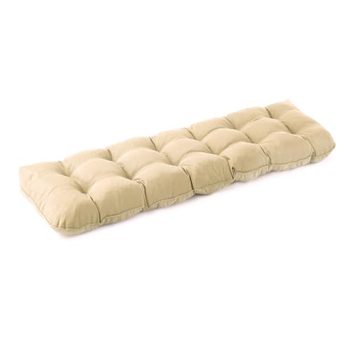IPYNBAP Outdoor Bench Cushion, 59x18x5 Inch, Water-Resistant Bench Cushion for Outdoor/Indoor Furniture, Patio Bench Seat Cushion, Fade Resistant Outdoor Cushions for Porch Swing Couch, Beige - color: Beige, size: 59x18x5 Inch