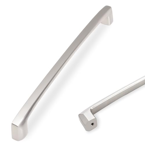 COTYKILEY 10 Pack 12.6 Inch(320mm) Brushed Satin Nickel Kitchen Cabinet Handles Silver Cabinet Pulls Cabinet Door Handles Kitchen Cabinet Hardware Cupboard Drawer Pulls Dresser Handles - color: Brushed Satin Nickel, size: 12.6" Hole Center（320MM）