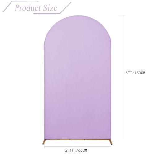 bricia Wedding Arch Backdrop Stand Cover, 5FT Double Sided Stretchy Arch Cover Fitted Wedding Birthday Party Banquet Decoration (Lavender 60''Lx25.2''W) - color: Lavender, size: 5FT