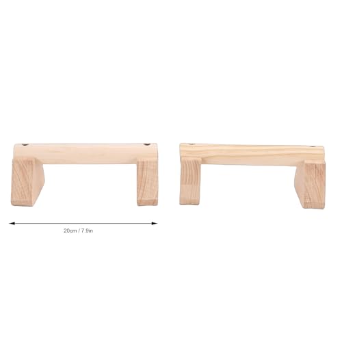 Push Up Stand, 2PCS Beech Wood Pushup Bars Exercise Home Workout Equipment, Wooden Parallettes Handle Stands Grip for Men Strength Training, Planks Calisthenics - size: 20cm