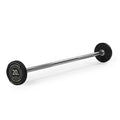 Titan Fitness Rubber Curl Fixed Barbells, Pre-Loaded Weight Bar for Strength Training & Weightlifting - color: Straight Fixed Barbell, size: 20 LB