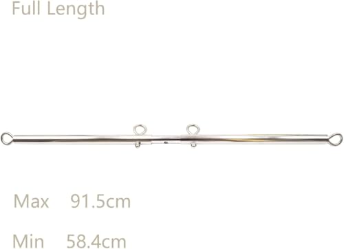 Stainless Steel Silver Adjustable Pilates Bar Set Sports Aid Training Fitness Gear Adjustable and Detachable 22-36 Inch (Silver A) - color: Silver a