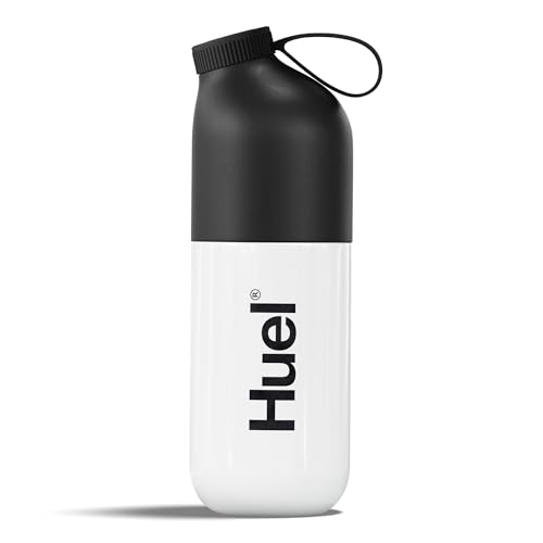 Huel Black Edition Shaker Bottle | BPA Free Long-Lasting Tritan Body 13.5oz | Lockable Lid to Avoid Spills | Dishwasher Friendly | Fill Line Guide for Perfect Measurements | Dishwasher Friendly