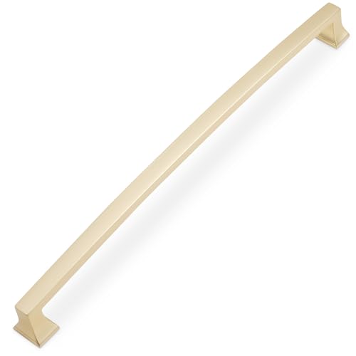 COTYKILEY 10 Pack 12.6 Inch(320mm) Brushed Brass Cabinet Handles Gold Kitchen Cabinet Pulls Cabinet Door Handles Kitchen Cabinet Hardware Cupboard Drawer Pulls Dresser Handles - color: Brushed Brass, size: 12.6" Hole Center（320MM）