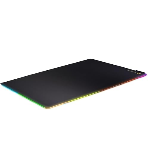 LED Exercise Equipment Mat 24x48in / 30x60in - Stylish Non-Slip Floor Protection for Spin Bikes, Walking Pads, and Ellipticals - Exercise Bike Mat, Peloton Bike Mat, Peloton accessories - size: 24 x 48