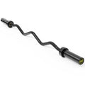 Olympic EZ Curl Barbell Bar 47" – Professional Curl Bar for Biceps, Triceps, Squat & Hip Thrusts, 700lb Weight Capacity, Fit 2-Inch Plates – Home Gym Strength Training Bar - color: Black