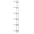 Knape & Vogt Wall Mounted Ball Rack for Garages | 7-Ball Capacity, 63-1/8 in. Tall, John Sterling Collection, Alloy Steel, Silver