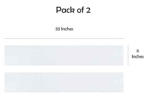Rubber Bond Kick Plates (2 Pack) 6" x 33" - Effortless Peel & Stick - Prevents Dents & Scratches - Self-Adhesive & Universal Fit (White) - color: White, size: Kick Plate - 2 Pack - 6"x34"