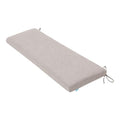 QILLOWAY Indoor/Outdoor Bench Cushion, Thick Upholstery Foam Couch Swing Pads with Ties,48-Inches,Tan/Gray. - color: Tan/Gray