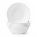 Corelle Vitrelle 6-Piece Soup/Cereal Bowl Set Triple Layer Glass and Chip Resistant, 18-Oz Lightweight Round Bowls, Winter Frost White - size: 18oz Bowls