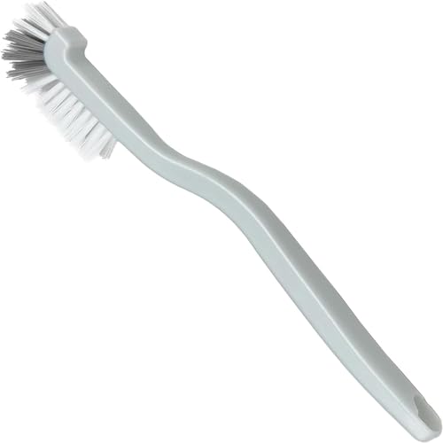 Kitchen Scrub Brush with Angled Bristles | Ergonomic Handle, Stiff Bristles, Deep Corner Cleaning, Sink & Dish Use, Crevice Cleaning, Durable Plastic