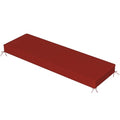 Sundale Outdoor Olefin Bench Cushion， Water-Resistant Patio Couch Cushion, Loveseat Sofa Pad with Straps Red, 48 x 18 x 4 Inches - color: Red, size: 48 X 18 X 4 Inch