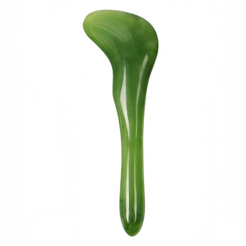 Gua Sha Scraping Massage Tool, GuaSha Facial Set, Natural Resin GuaSha Massage Tools for Rejuvenate Skin Anti-Wrinkle Anti Aging (Green, Muscle Plucking Stick) - size: Muscle plucking stick