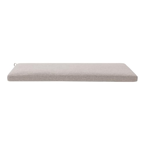 QILLOWAY Indoor/Outdoor Bench Cushion, Thick Upholstery Foam Couch Swing Pads with Ties,48-Inches,Tan/Gray. - color: Tan/Gray
