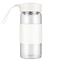 Small Glass Shaker Bottle,16oz BPA Free Odorless Shaker Bottle with 304SS Mixing Ball and Removable Cleaning Brush for Fitness & Protein Shakes(White-1Pack) - style: White-1Pack