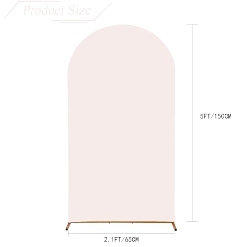 bricia Wedding Arch Backdrop Stand Cover, 5FT Double Sided Stretchy Arch Cover Fitted Wedding Birthday Party Banquet Decoration (Blush Pink 60''Lx25.2''W) - color: Blush Pink, size: 5FT