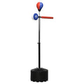 Soozier Free Standing Boxing Bag with Stand, Punching Speed Bag Reaction Bar Challenge with Suction Cups, 64-81in Adjustable Height for Teenagers and Adults - color: Multi