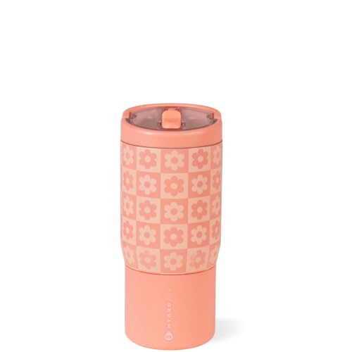 HydroJug Sport 14 oz Insulated Kids Water Bottle with Straw, Daisy Checkers - color: Daisy Checkers, size: 14oz