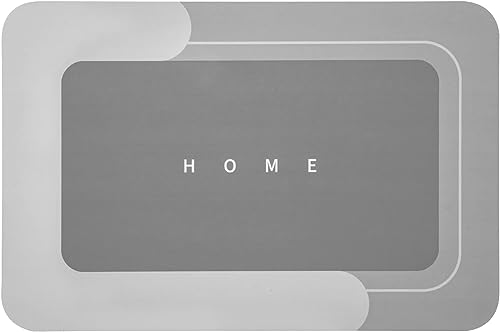 Housego Absorbent Bath Mat, Quick Dry Bath Rug, 16.93x26.77, Dark Gray | Absorbent Bath Mat Magic Rug; Quick Drying Magic Bath Mat Non-Slip Floor Rug Rubber Backed for Bathroom Kitchen Shower Sink - color: Dark Gray, size: 1'5" x 2'3" (Rectangular)