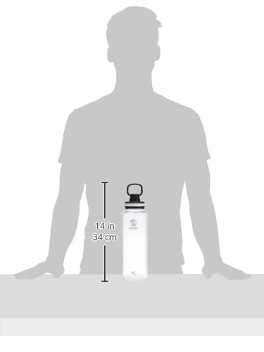 Takeya Tritan Water Bottle with Spout Lid - Durable Dishwasher-Safe Water Bottle - Simple, Modern Bottle - Reusable Water Bottle with Leak-Proof Lid - 40 oz, Clear - color: Clear, size: 40 Ounces