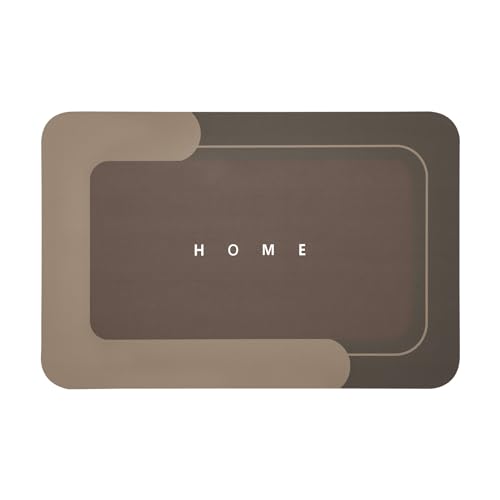 Housego Absorbent Bath Mat, Quick Dry Bath Rug, Non-Slip, 15.7x23.6, Brown | Absorbent Bath Mat Magic Rug; Quick Drying Mat Magic Bath Mat Non-Slip Floor Rug Rubber Backed for Bathroom Kitchen Shower - color: Brown, size: 1 Rectangular Piece (15.7" x 23.6