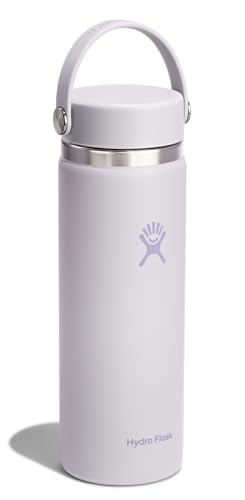 Hydro Flask Water Bottle - Insulated Stainless Steel - Wide Mouth Flex Lid, Non Spill, Leakproof and Refillable in 20 Oz Cloud Pink - color: CLOUD PINK, style: 20 Oz