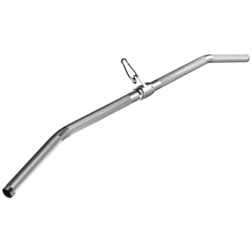 Lat Pulldown Attachments, Straight Bar Cable Attachments, Lat Pull Down Bar, Curl Pulldown Bar, Sturdy & Lightweight Aluminum, Non-Slip Grip, Full Rotation, Max Load 1000LBS - color: 18.8-inch straight rod