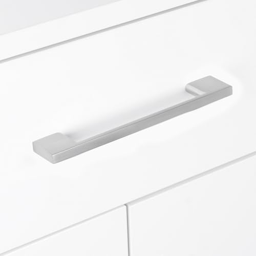 10 Pack 3 Inch(76mm) Cabinet Pulls Brushed Satin Nickel Cabinet Handles Zinc Alloy Drawer Pulls Solid Cabinet Hardware - color: Brushed Satin Nickel, size: 3'' Hole Center(76mm)