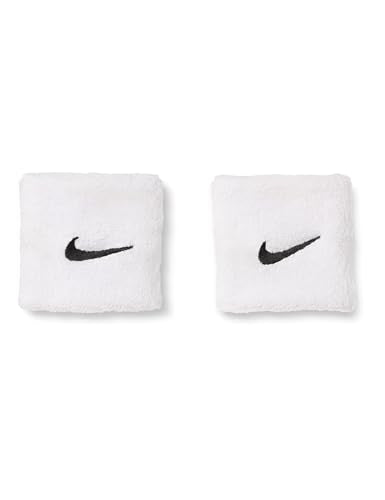 Nike Unisex Adult Swoosh Classic Wristband 2 Pack - color: White/black