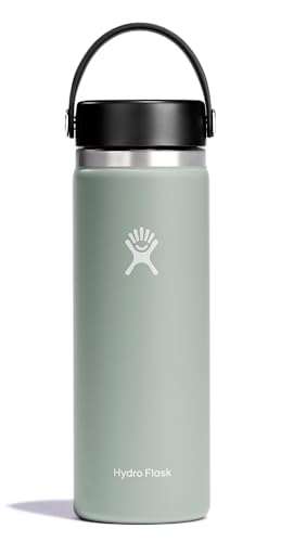 Hydro Flask Water Bottle - Insulated Stainless Steel - Wide Mouth Flex Lid, Non Spill, Leakproof and Refillable in 20 Oz Agave - color: AGAVE, style: 20 Oz