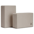 KEEP Yoga Block, High-Density EVA Foam 2 Pack Yoga Block with Non-Slip Textured Surface, Supportive, Lightweight - Ideal for Yoga - color: 2-pack-Oat White