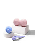 Massage Ball Set Peanut Ball 3.35"Fascia Ball for Foot Handle Ball for Back | 3 in 1 Silicone Fascia Ball Myofascial Release Kit for Plantar Fasciitis Deep Tissue Trigger Point