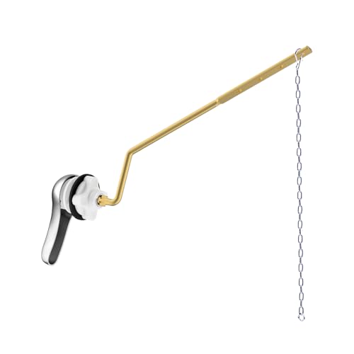 Hibbent Metal Side Mount Toilet Handle Replacement Kit, Chrome | Upgraded Metal Flush Lever, Universal Toilet Flush Handle Fit Side Tanks, Stainless Steel Flapper Chains, 4 Adjustable Holes - color: Chrome, style: Classic Side Mount