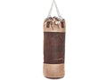Modest Vintage Player Retro Cream/Brown Leather Heavy Punching Bag (UN-Filled)