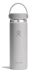 Hydro Flask Water Bottle - Insulated Stainless Steel - Wide Mouth Flex Lid, Non Spill, Leakproof and Refillable in 20 Oz Birch Gray - color: Birch, style: 20 Oz