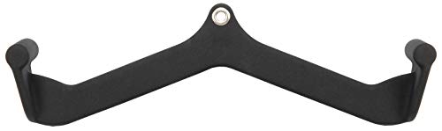 Fitvids LAT Pulldown Attachments, 5 Pieces Cable Machine Rowing Bar Set, Back Bicep Curl Tricep Lat Pull Down Strength Training Handles, Home Gym Fitness Cable Attachments with Non-Slip Rubber Coating - color: Black