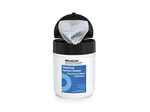 MicroCare MCC-MLCW Multitask Surface Cleaner Presaturated Wipes (70% IPA 30% DI Water) 8 x 5 100/Container