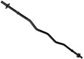 Signature Fitness Standard Threaded Curl Barbell Curl Bar with Collars, 48 inch, Black