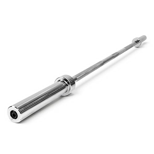 CAP Olympic Barbell - 5FT, 6FT, & 7FT Strength Training Weight Bars, Multiple Options - size: 6 ft (72") - Chrome, style: Classic