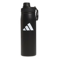 adidas Stainless Steel Metal Water Bottle 20 oz (600 mL) Screw Cap - color: Black/White