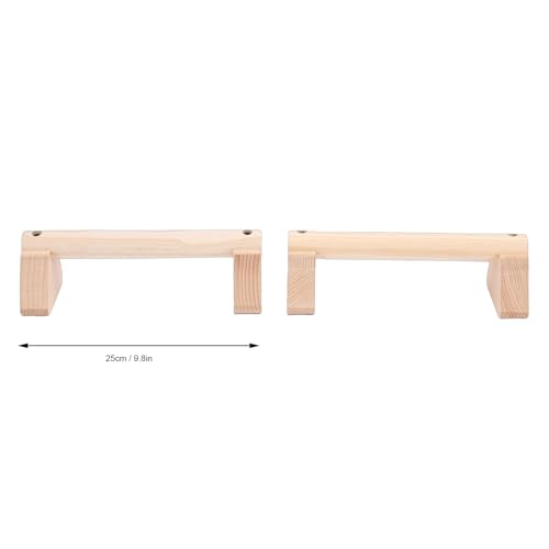 Push Up Stand, 2PCS Beech Wood Pushup Bars Exercise Home Workout Equipment, Wooden Parallettes Handle Stands Grip for Men Strength Training, Planks Calisthenics - size: 25cm