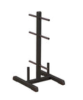 Body-Solid (GSWTB) Standard Weight Plates Tree & Bar Holder - 1000 lb Capacity Plate Storage Rack with Central Load Distribution - Durable Powder Coat Finish